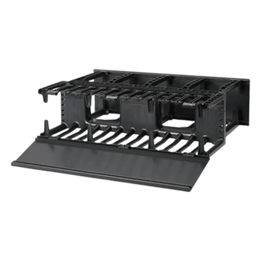 Organizador de Cables Horizontal / Doble Frontal y Posterior / Rack 19in / 3UR / 5.25in (133mm) de Altura