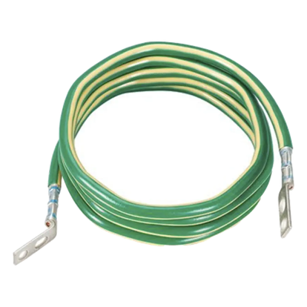 Jumper de Aterrizaje / 6 AWG / 3.6 m (11.8 ft) / Terminal Doblada 45° / Terminal Recta / Cobre Preterminado