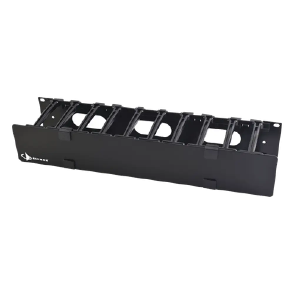 Organizador de Cable Horizontal / Rack 19in / 2UR / 4in Profundidad / 10cm / Alta Densidad