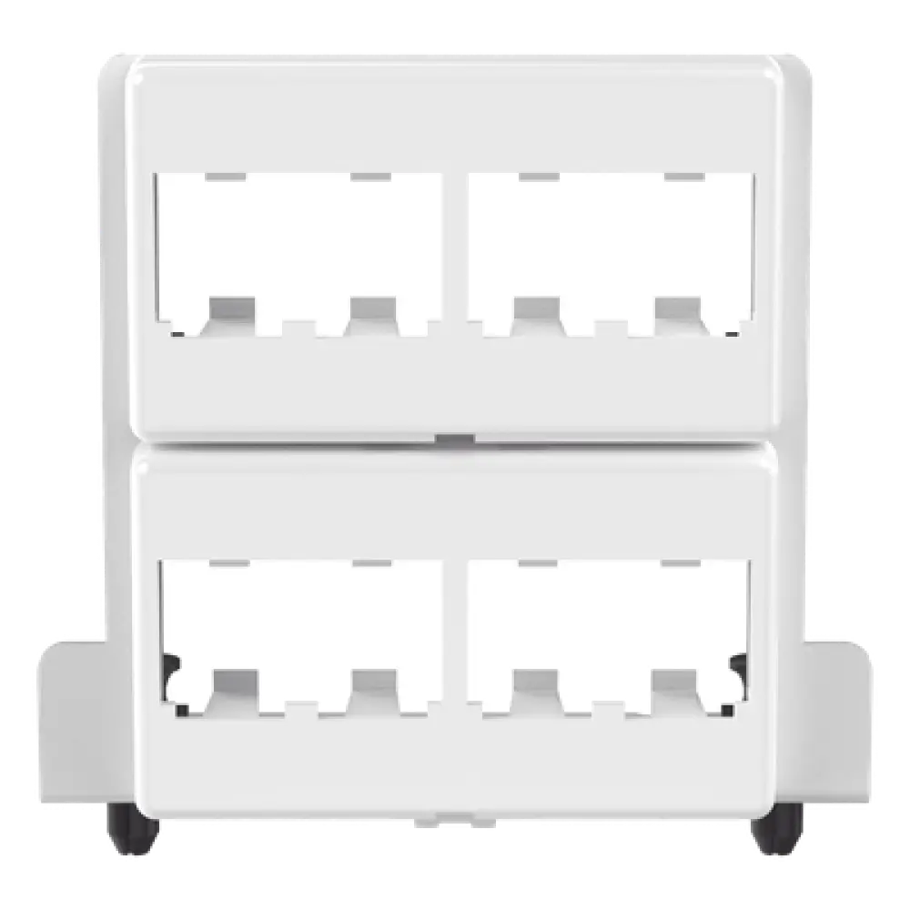Patch Panel / 8 Puertos Mini-Com / Acero Calibre 18 / Instalación Push/Pull / Gabinete Multipropósito