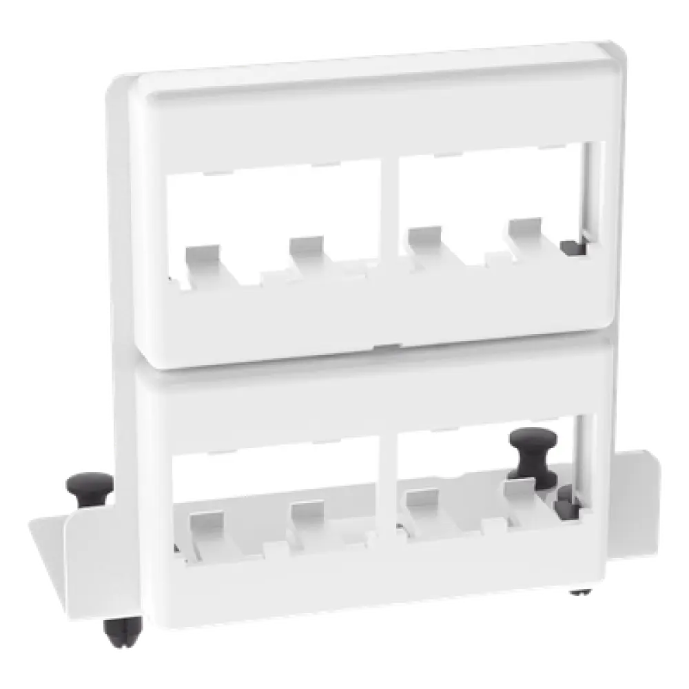 Patch Panel / 8 Puertos Mini-Com / Acero Calibre 18 / Instalación Push/Pull / Gabinete Multipropósito