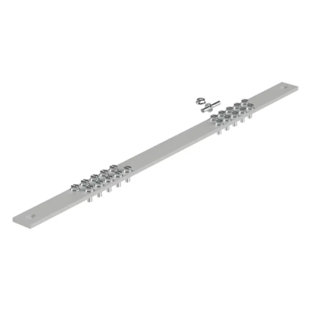 Barra de Conexión a Tierra / Rack 19" / 20 Orificios / 483 mm (1.58 ft) / 45 Unidades / EIA-310