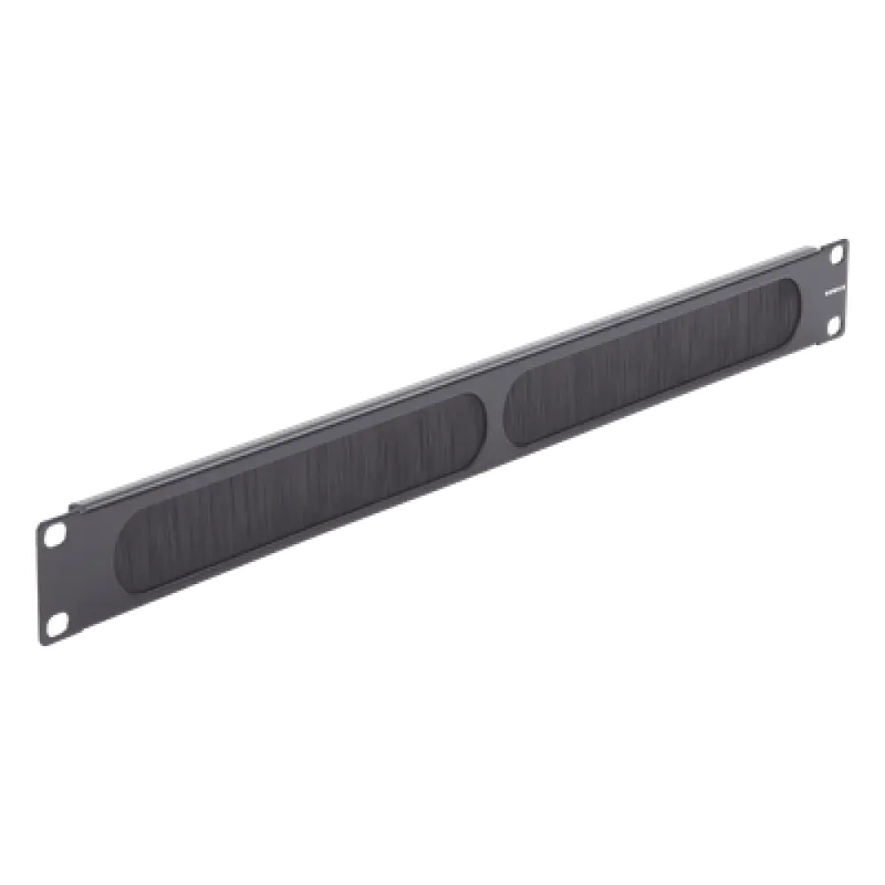 Panel Ciego para Rack 19" / Cepillo de Nylon para Paso de Cables / Aislamiento Térmico / 1UR / Aluminio 0.060" / EIA/TIA-310-E