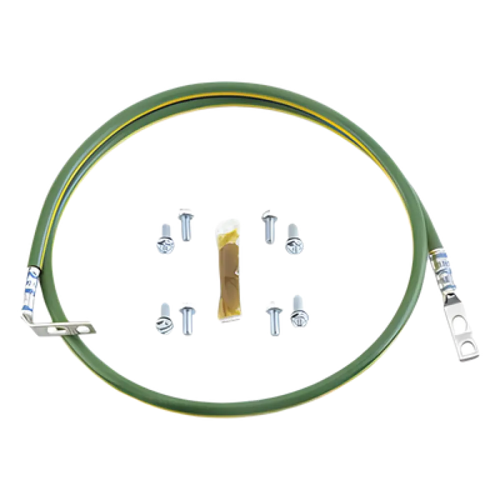 Jumper de Aterrizaje / 6 AWG (16 mm²) / 61 cm (24 in) / Terminal 45° y Recta / Cobre con Antioxidante