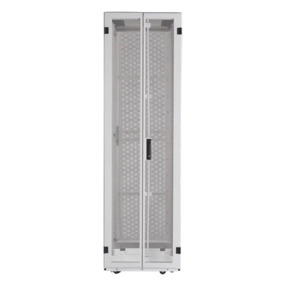 Gabinete para Centros de Datos / 42 UR / 800 mm Ancho / 1070 mm (3.51 ft) Profundidad / Carga 1588 kg / Puerta Perforada 80% / Acero