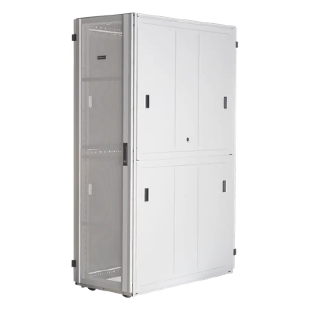 Gabinete para Centros de Datos / 42 UR / 800 mm Ancho / 1070 mm (3.51 ft) Profundidad / Carga 1588 kg / Puerta Perforada 80% / Acero
