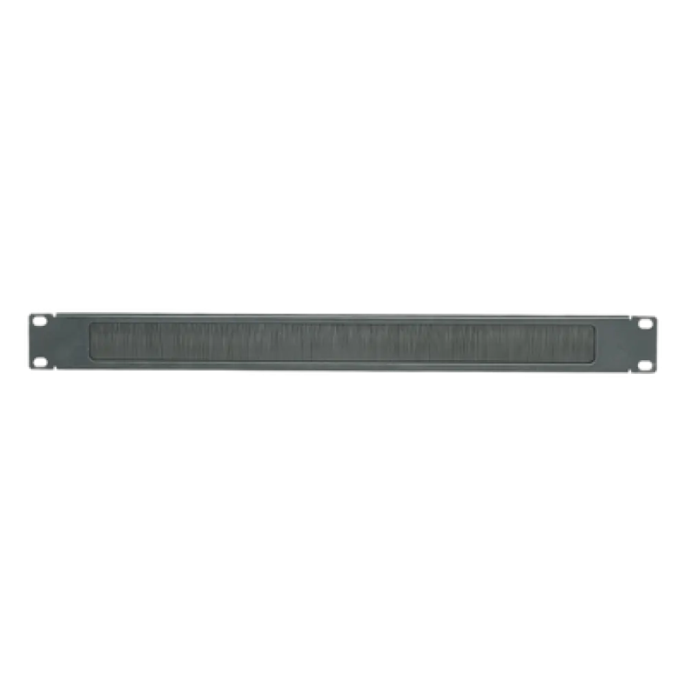Tapa Ciega para Rack / Tipo Cepillo de Nylon / 1 UR / 19 in / Gestión Térmica / Acero Negro