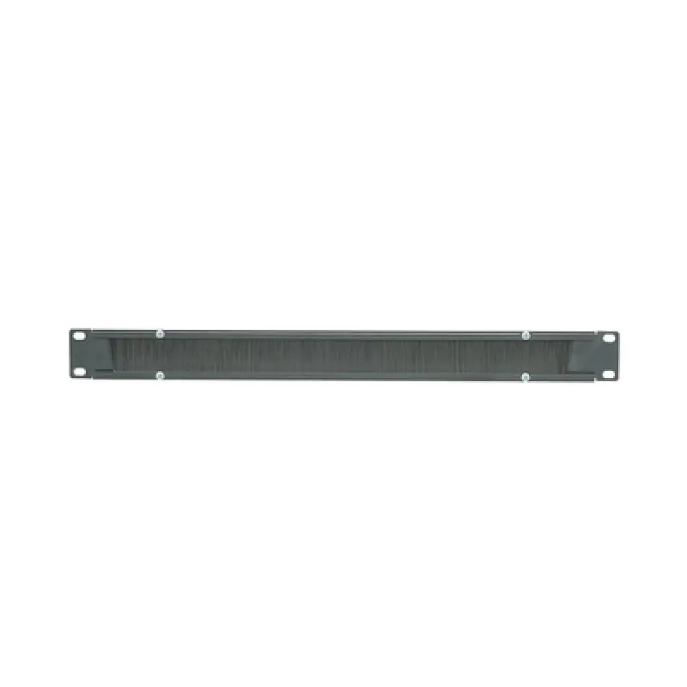 Tapa Ciega para Rack / Tipo Cepillo de Nylon / 1 UR / 19 in / Gestión Térmica / Acero Negro