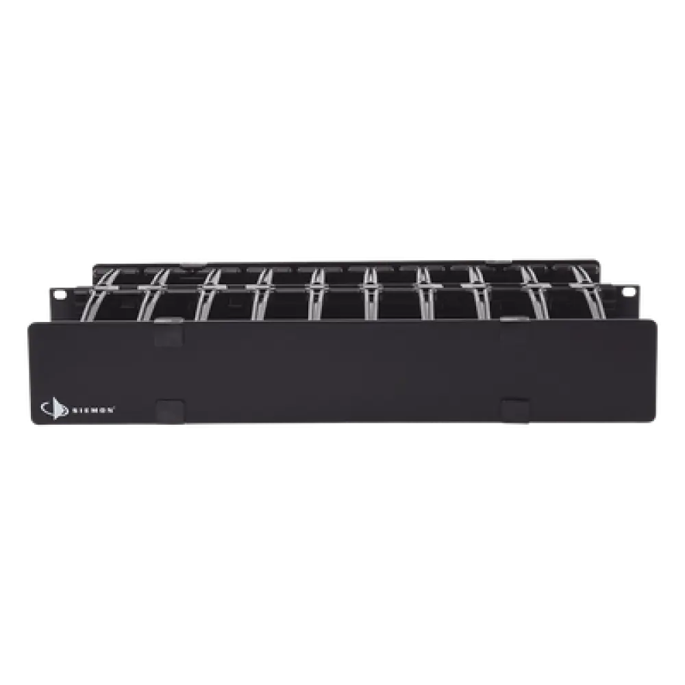Organizador de Cable Horizontal / Doble / 19in / 4in (0.33 pies) de profundidad / 2UR / Alta Densidad