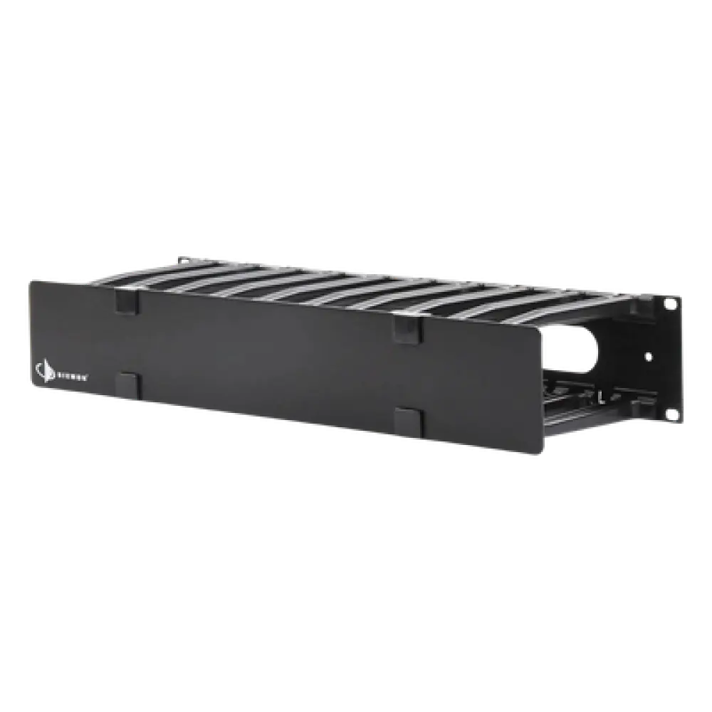 Organizador de Cable Horizontal / Rack 19in / 2UR / 6in (0.5ft) de profundidad / Policarbonato