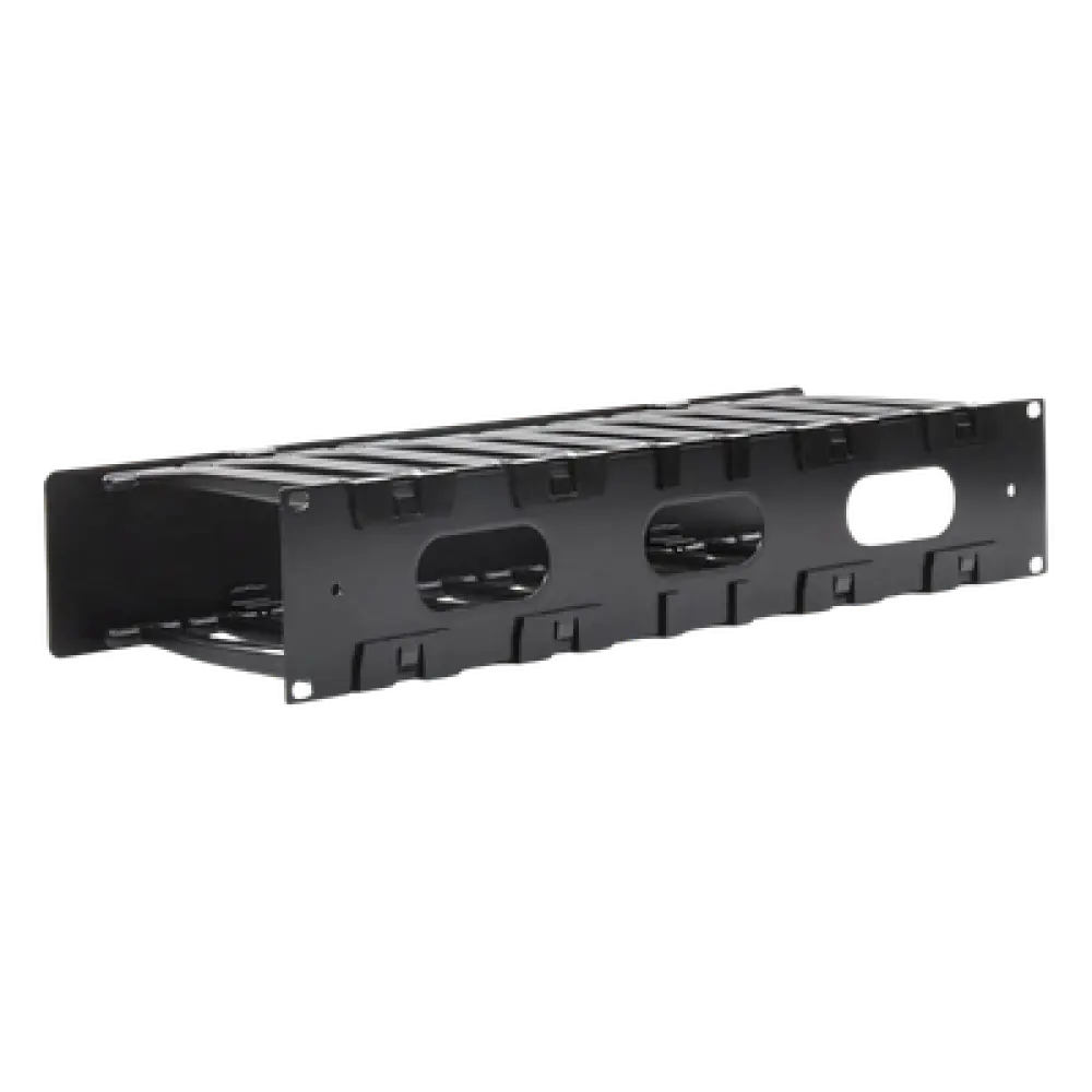 Organizador de Cable Horizontal / Rack 19in / 2UR / 6in (0.5ft) de profundidad / Policarbonato