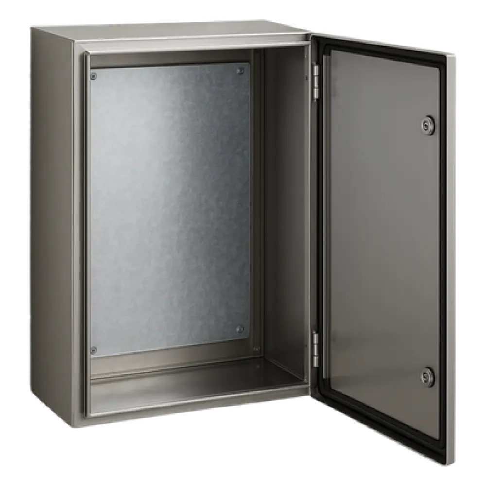 Gabinete de Acero Inoxidable / IP66 / 600x800x300 mm / 23.6x31.5x11.8 in / Carga 50 kg / Placa Galvanizada