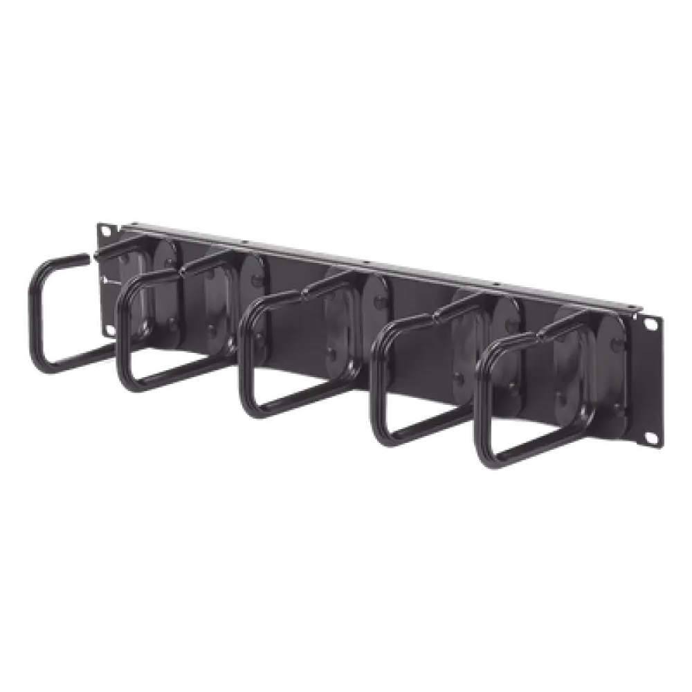 Organizador de Cable Horizontal / 2U / 5 Soportes / Montaje Aéreo / 19"