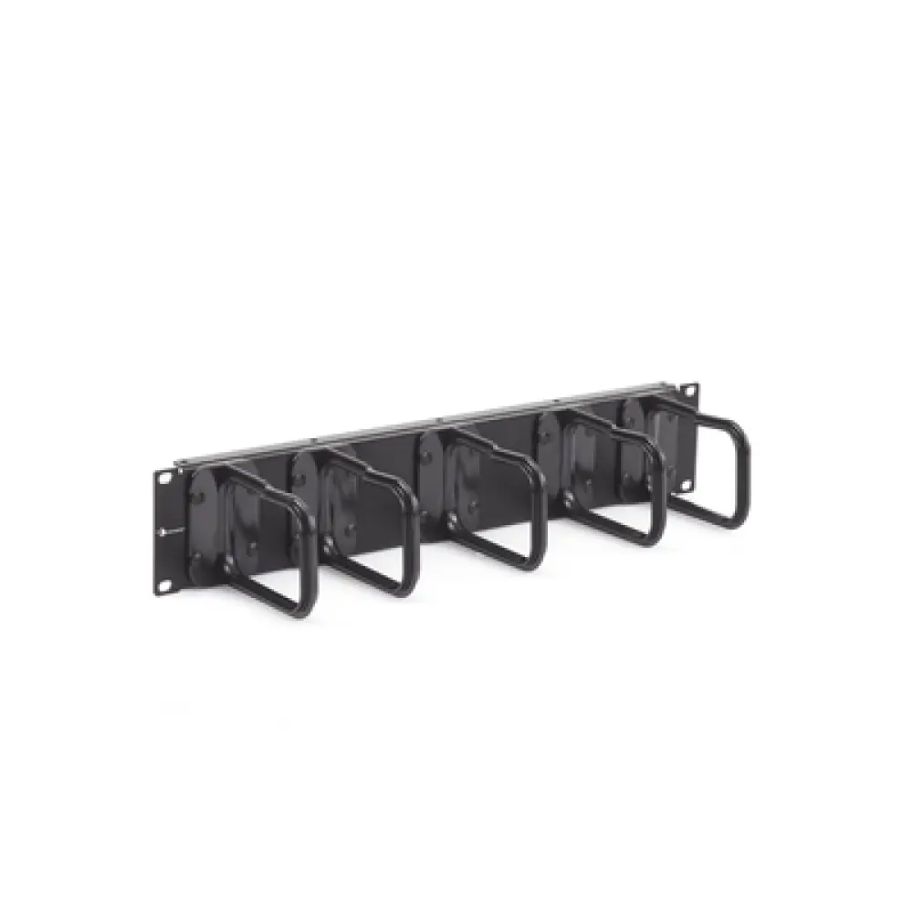 Organizador de Cable Horizontal / 2U / 5 Soportes / Montaje Aéreo / 19"