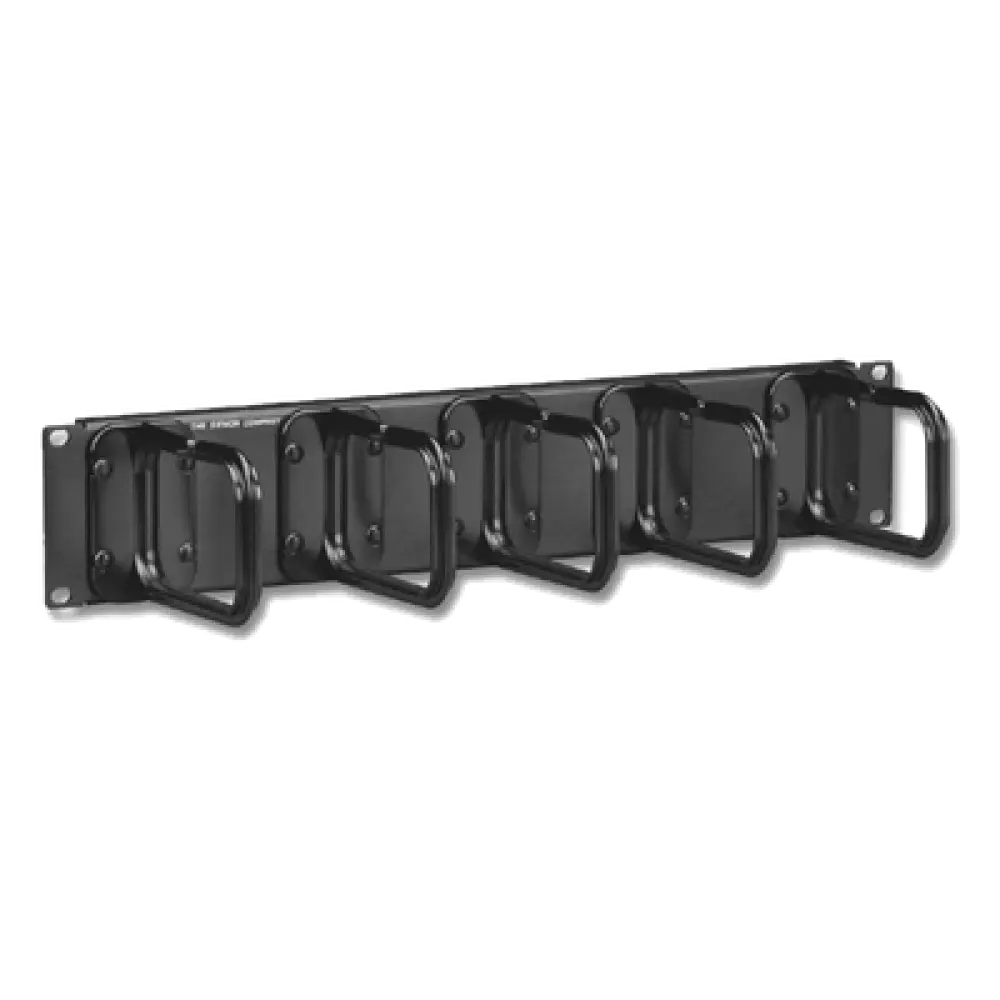 Organizador de Cable Horizontal / 2U / 5 Soportes / Montaje Aéreo / 19"