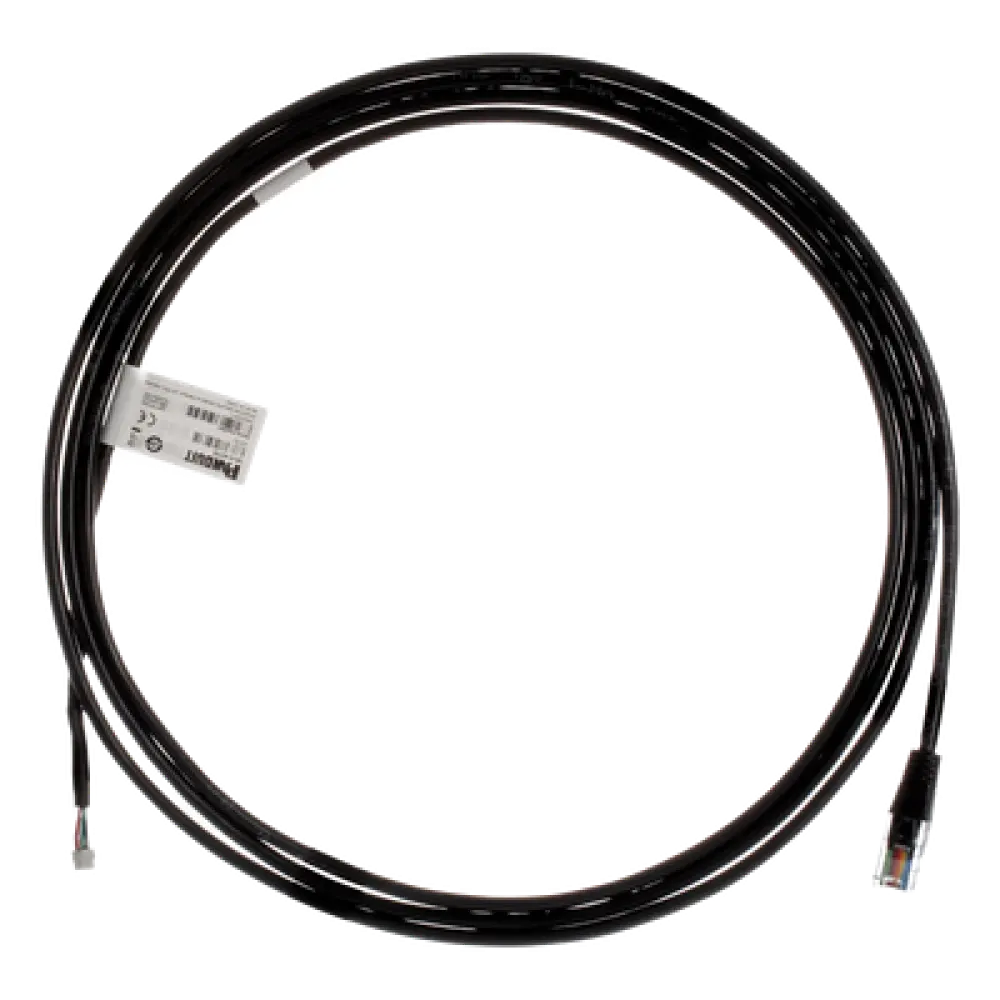 Cable de Extensión de Seguridad / Conexión JST a RJ45 Macho / 2.7 m (8.9 ft) / IP55 / Lector Dual Frecuencia 125 kHz y 13.56 MHz / Sensor de Humedad / SmartZone G5 iPDU