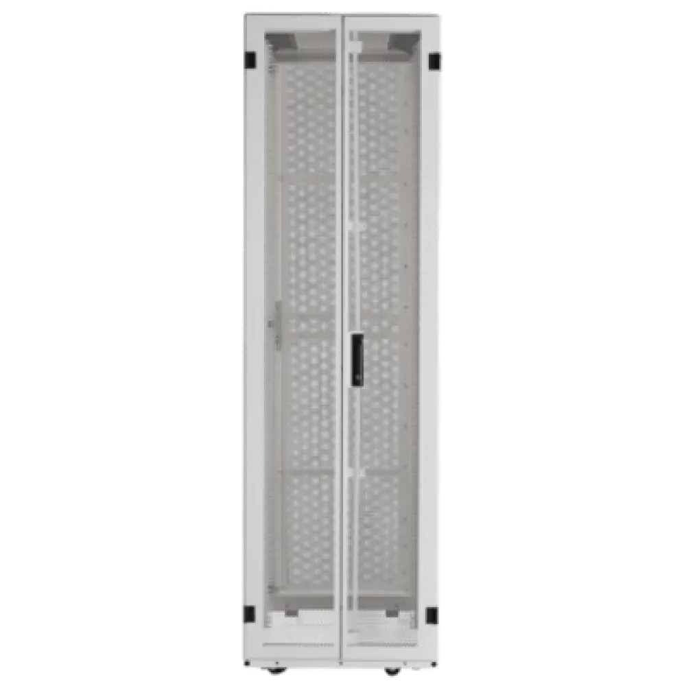 Gabinete de Servidores / 48 UR / 600 x 1200 mm / Puertas Perforadas 80% / Carga Estática 1588 kg / Acero Epoxi
