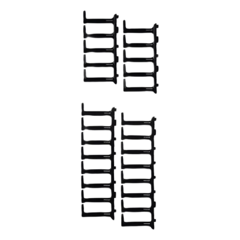 Kit de Dedos para Gestión de Cables / 48 UR / Dedos 100 mm / Montaje LH/RH / Color Negro