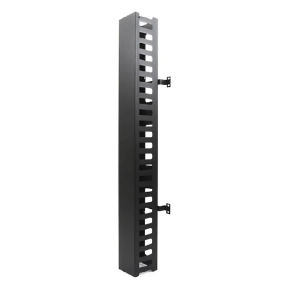 Organizador de Cable Vertical / 24 UR / Acero Sólido / Capacidad 260 Cables Cat5 / Tapa Protectora / Compatible Serie EIRL