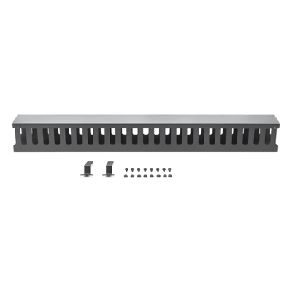 Organizador de Cable Vertical / 24 UR / Acero Sólido / Capacidad 260 Cables Cat5 / Tapa Protectora / Compatible Serie EIRL