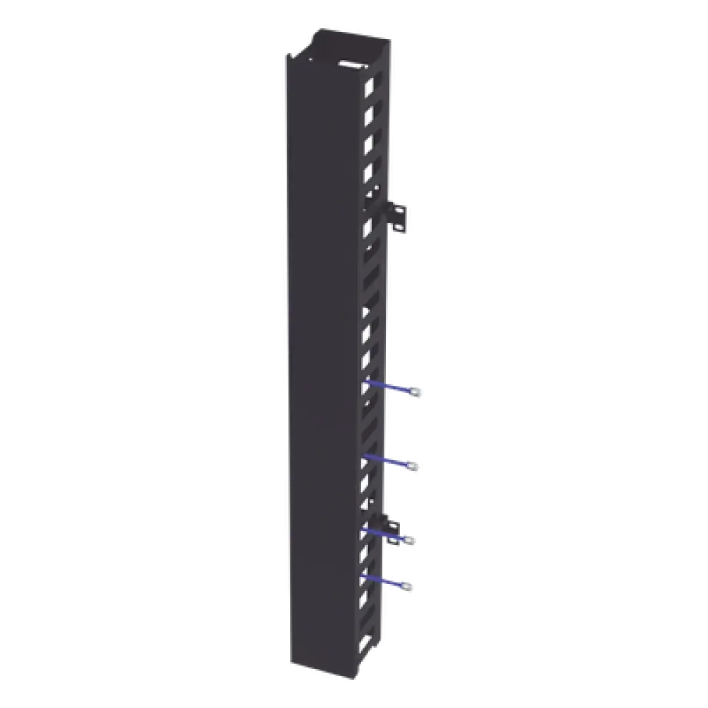 Organizador Vertical de Cables / 24U / Para Rack Abierto / Compatible con EIQR3224 y EIRL5524DR / Incluye Brackets de Montaje