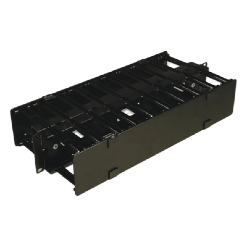 Organizador de Cable Horizontal / Doble Profundidad 6in (152mm) / Rack 19in / 2UR / Alta Densidad
