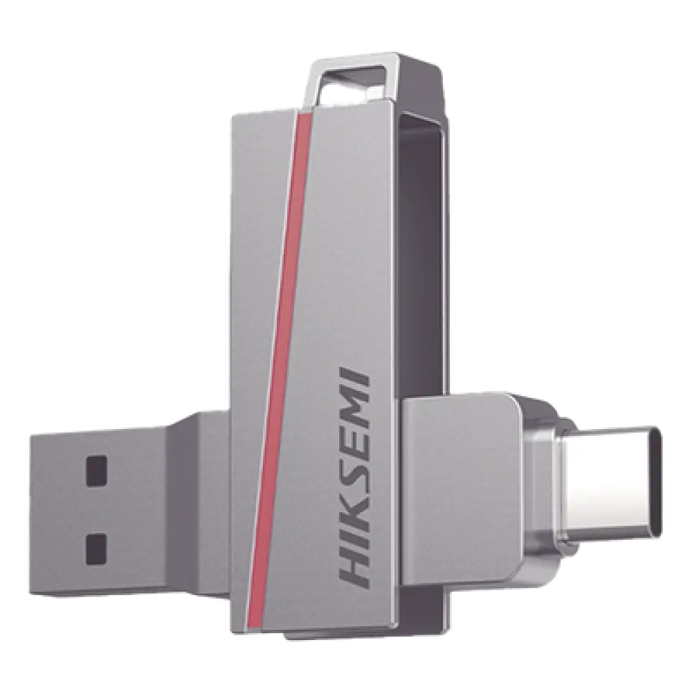 Memoria USB Dual / 128 GB / USB-C y USB-A / Lectura 150 MB/s / Escritura 45 MB/s / Aleación de Zinc Retráctil