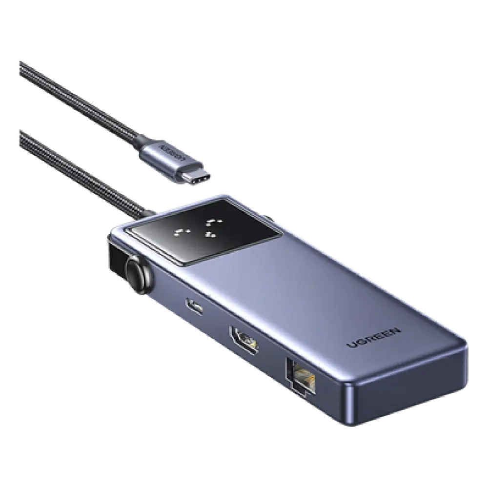 Hub USB-C 7 en 1 / HDMI 4K 60Hz / 2x USB-A 3.0 + USB-C 3.0 + USB-A 2.0 / Gigabit Ethernet / PD 100W / Cable 20 cm (0.66 ft)