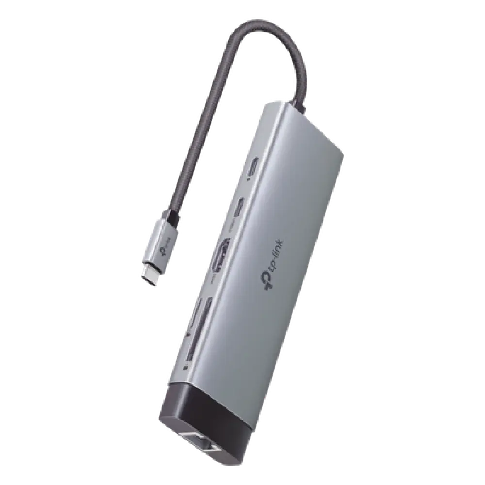 HUB USB-C 9 en 1 / HDMI 4K@60Hz / Ethernet Gigabit / 100W PD / 140.2x43x14.3 mm (0.46x0.14x0.047 ft)
