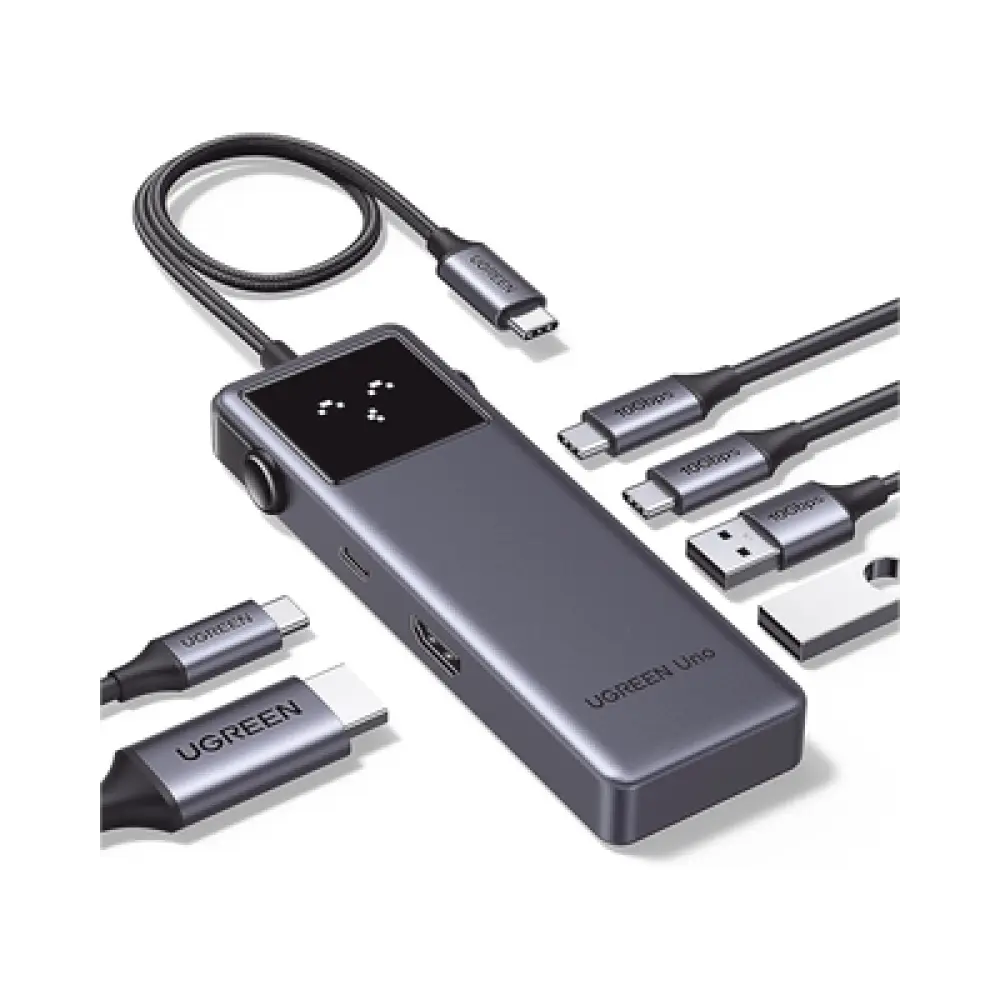Hub USB-C / 6 Puertos / USB 3.2 10 Gbps / HDMI 4K@60Hz / PD 100W / Indicadores LED