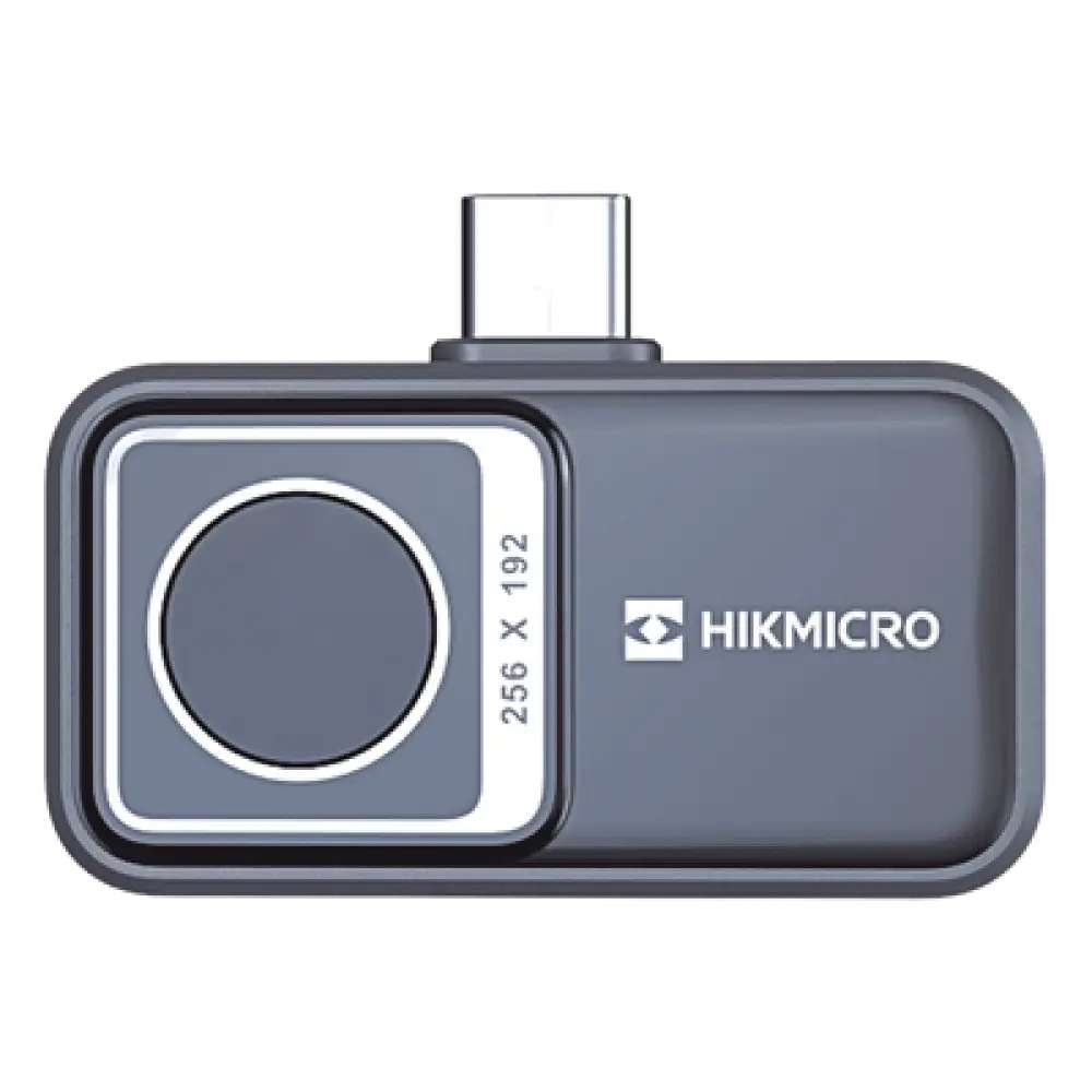 Cámara Termográfica para Smartphone / Resolución IR 256 x 192 / SuperIR / Rango -20°C a 400°C / Precisión ±2°C o ±2% / Campo de Visión 50° × 37.2° / USB-C y Lightning / IP40