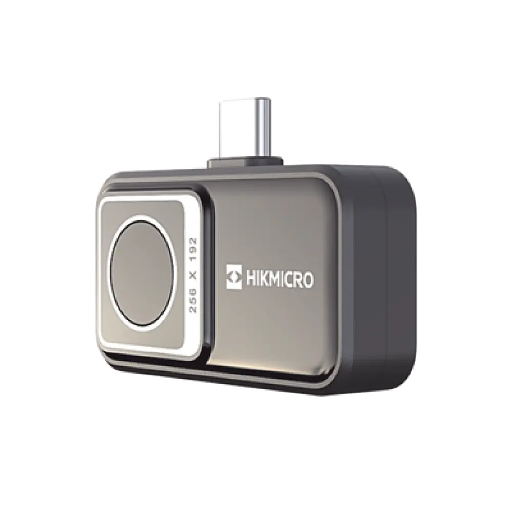 Cámara Termográfica para Smartphone / Resolución IR 256 x 192 / SuperIR / Rango -20°C a 400°C / Precisión ±2°C o ±2% / Campo de Visión 50° × 37.2° / USB-C y Lightning / IP40