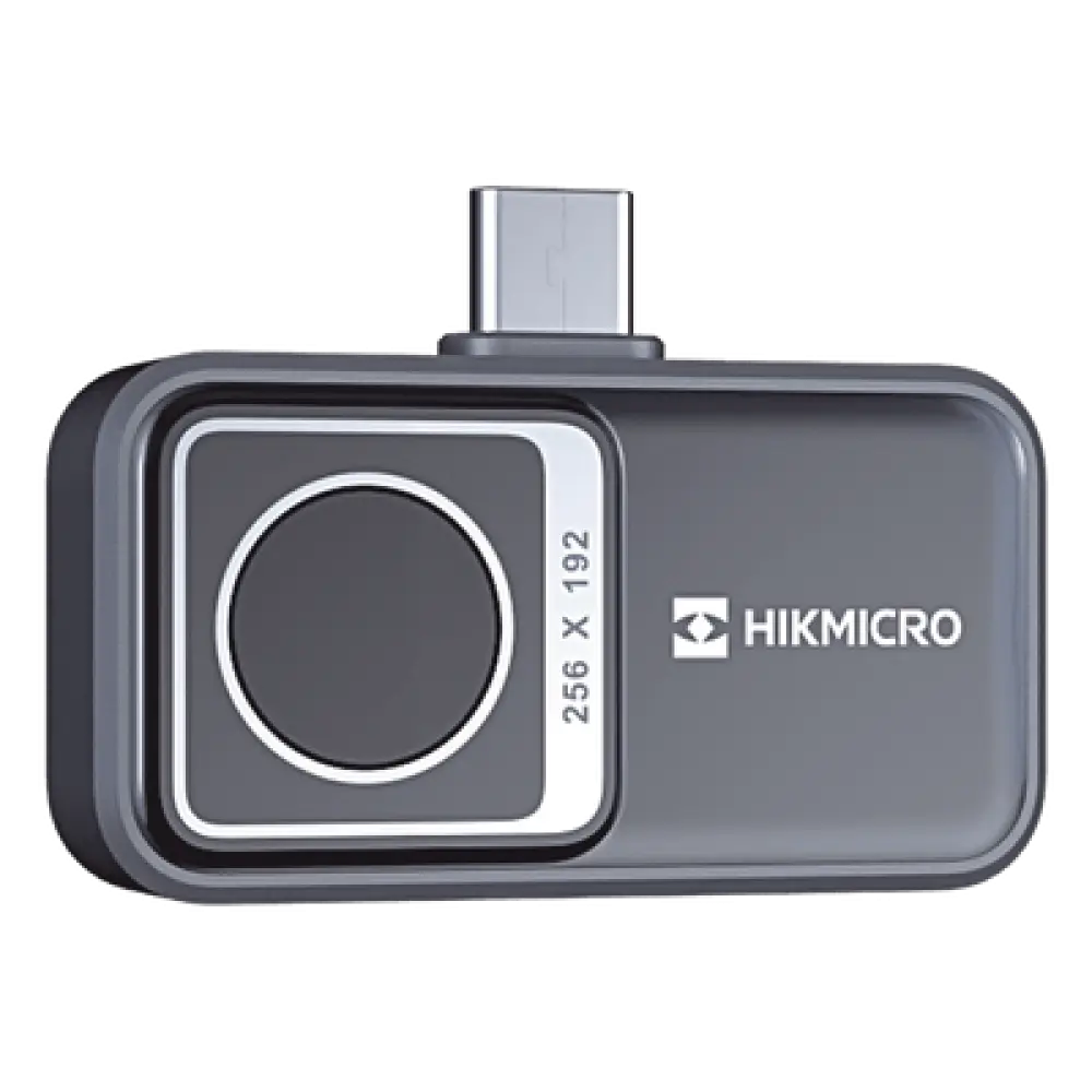 Cámara Termográfica para Smartphone / Resolución IR 256 x 192 / SuperIR / Rango -20°C a 400°C / Precisión ±2°C o ±2% / Campo de Visión 50° × 37.2° / USB-C y Lightning / IP40