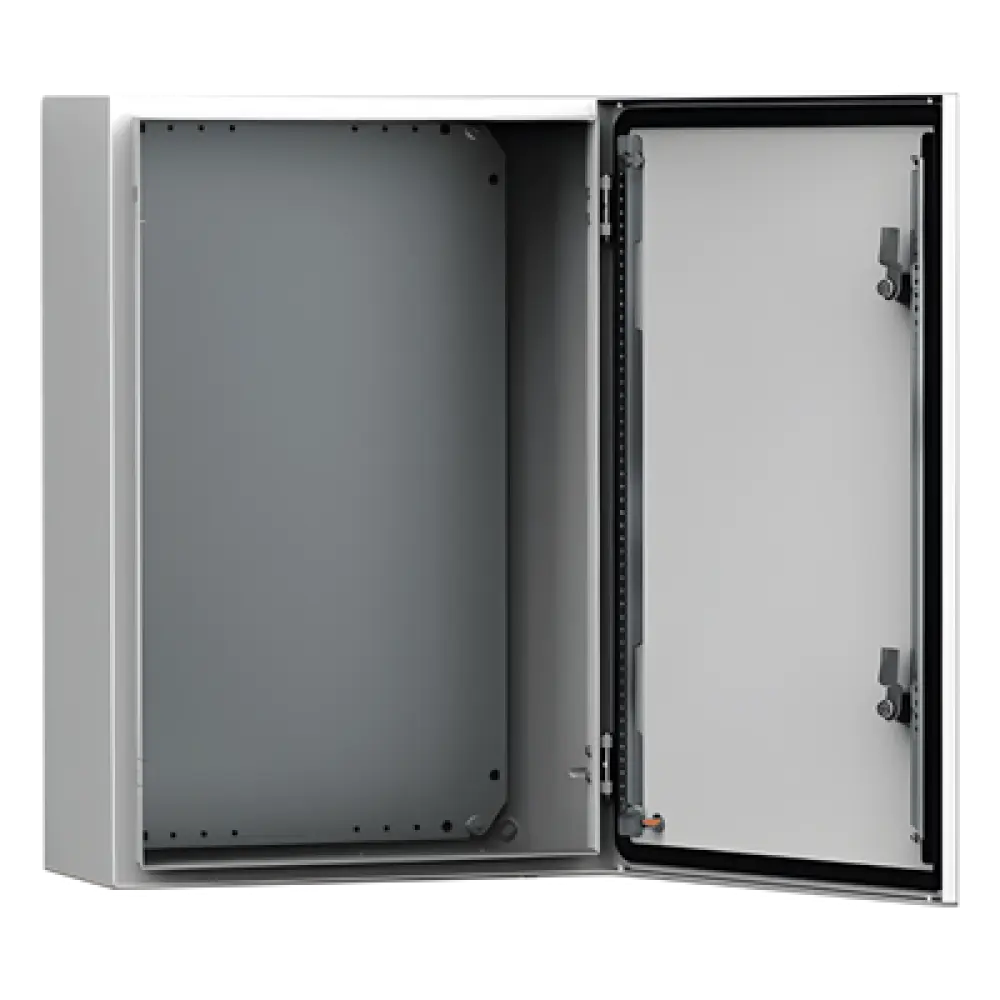 Gabinete de Uso Exterior / IP66 / NEMA 4/12/13 / IK10 / Acero Dulce 1.5 mm / 600 x 400 x 210 mm (23.62 x 15.75 x 8.27 in) / Platina de Montaje