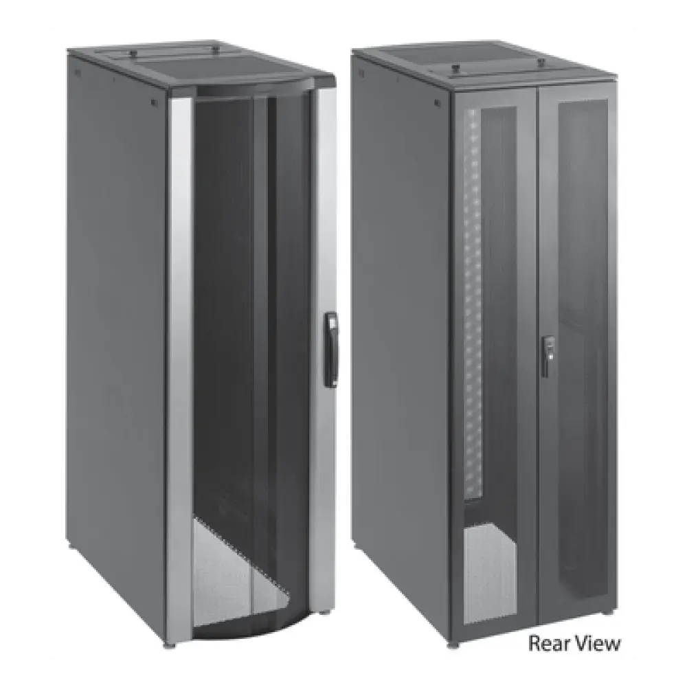 Gabinete para Servidores / 42 UR / Acero 16ga / Puertas Perforadas Frontal y Trasera / Profundidad Extendida 1200 mm / Ancho 600 mm