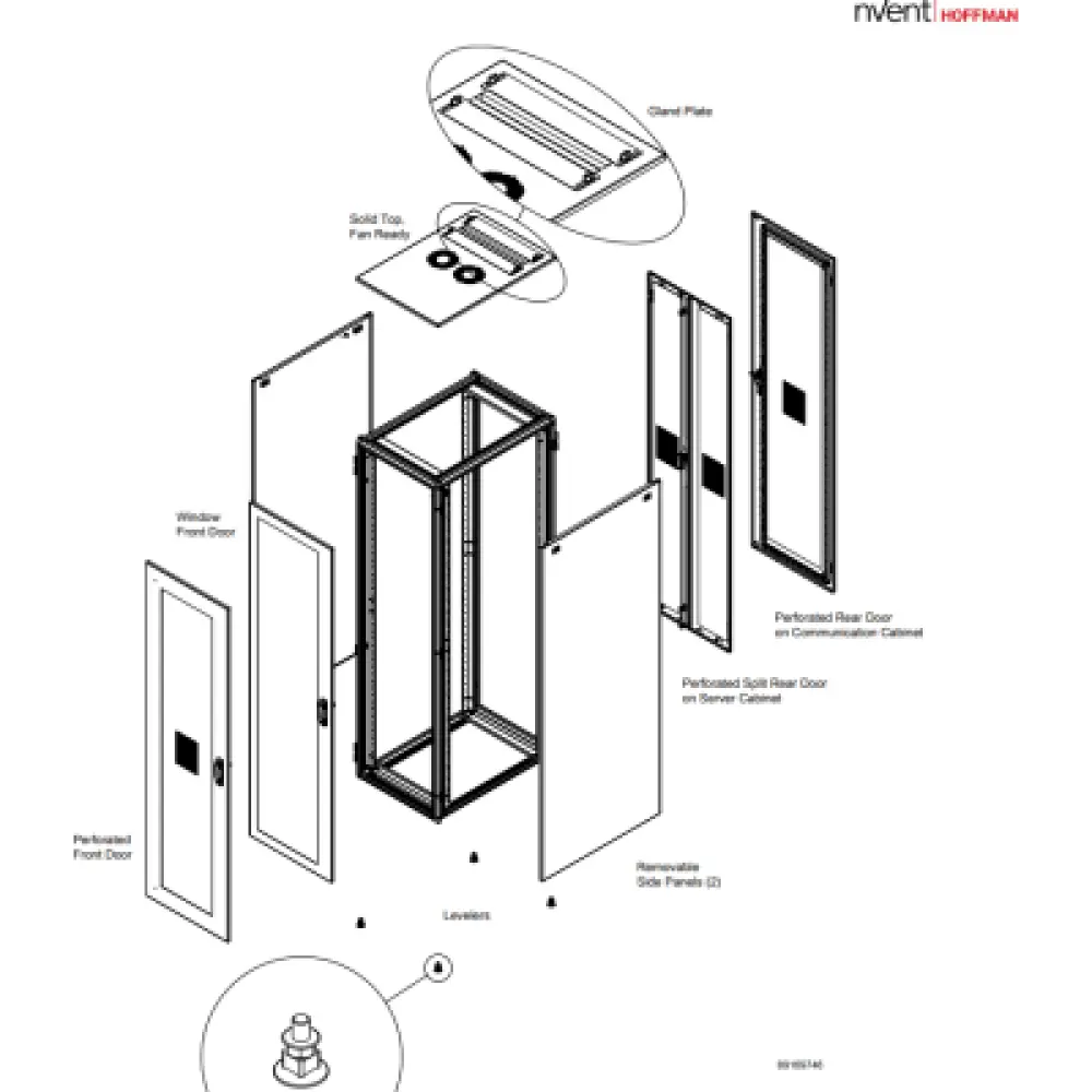 Gabinete de Telecomunicaciones / 24 UR / 600x900 mm / IP55 / Puerta Perforada / Gestión de Cables