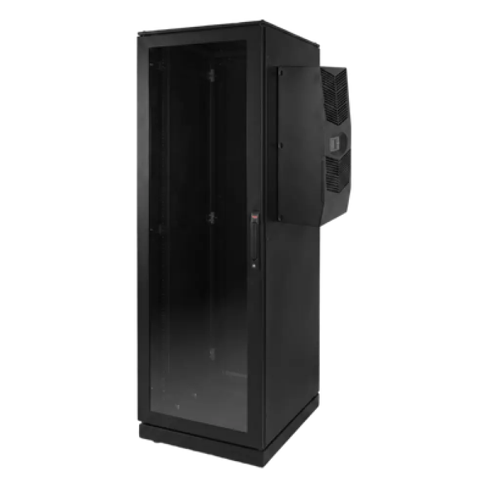 Gabinete de Telecomunicaciones / 42 UR / NEMA 12 / Aire Acondicionado Tipo G52 / 2000 x 600 x 1000 mm / Base Móvil Ruedas