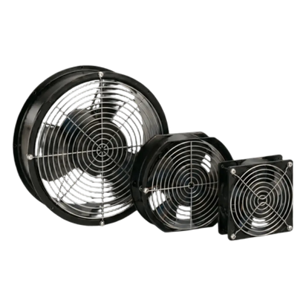Ventilador Axial Compacto / 4 Pulgadas / 100 CFM / 115 Vca / Protección Térmica / Acero Recubierto en Polvo