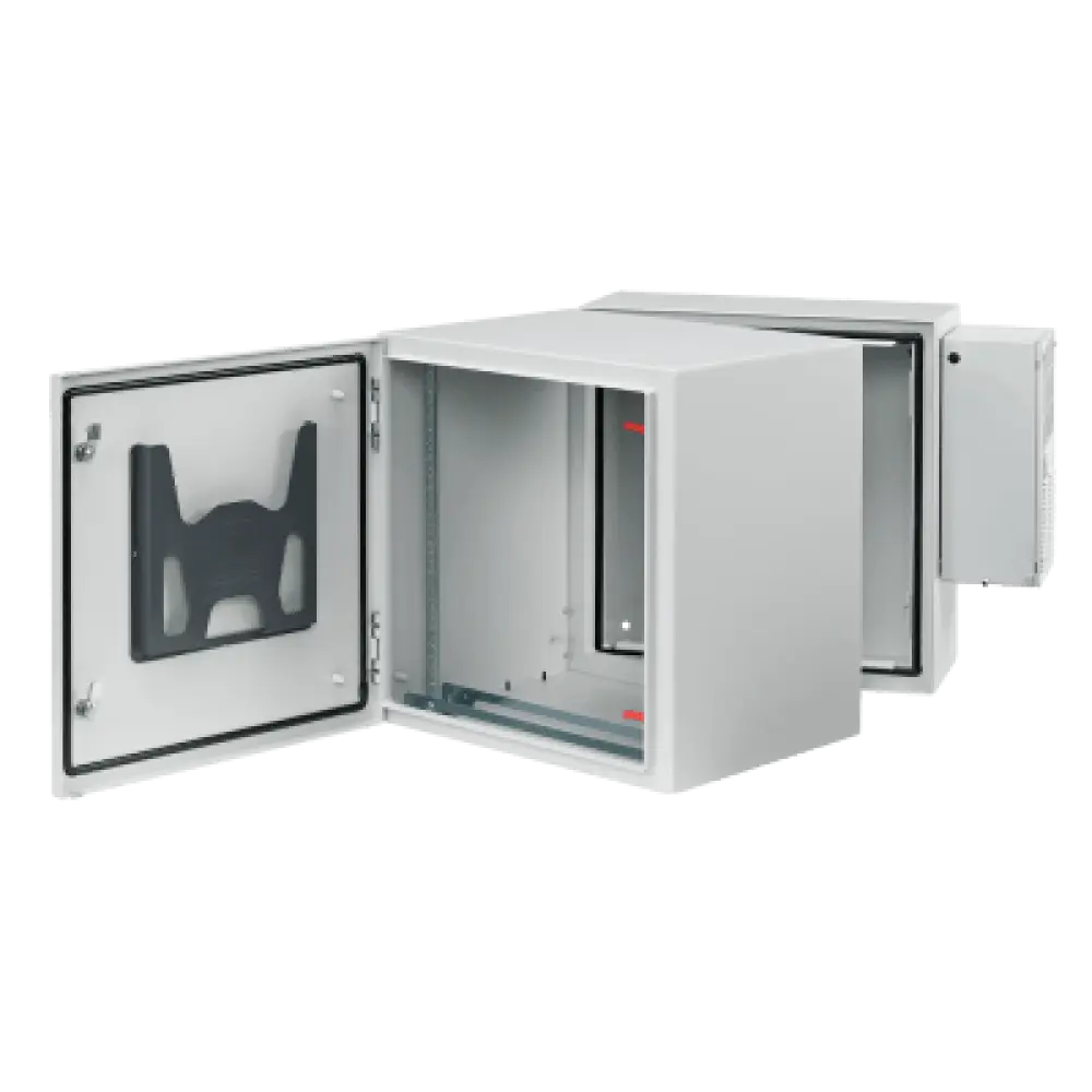 Gabinete Industrial / 19 UR / Aire Acondicionado 4000 BTU / NEMA 4/12 / IP66 / IK10 / Doble Bisagra / 36" Alto x 24" Ancho x 30" Prof (914.4 x 609.6 x 762 mm)