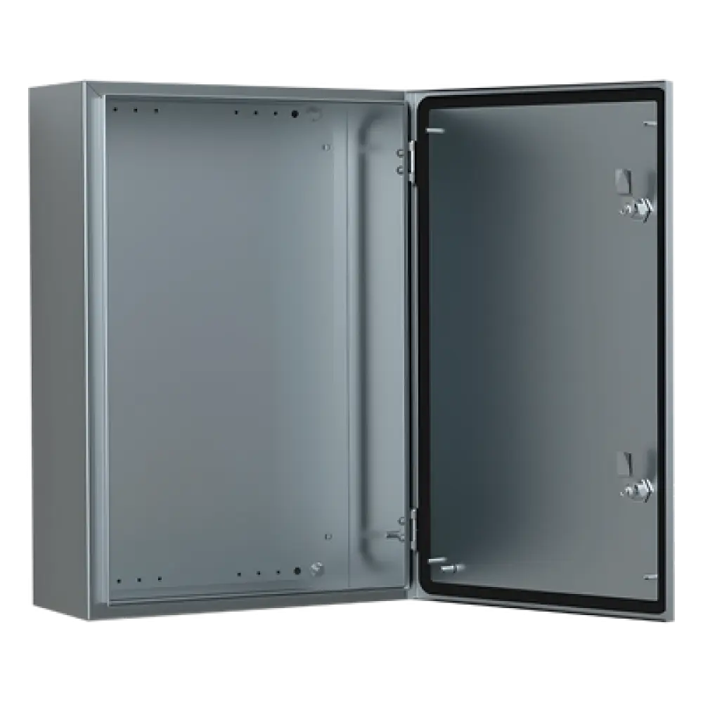 Gabinete de Acero Inoxidable / IP66 / 400x300x150 mm (15.7 x 11.8 x 5.9 in) / 2 Cerraduras / Placa de Montaje 2 mm