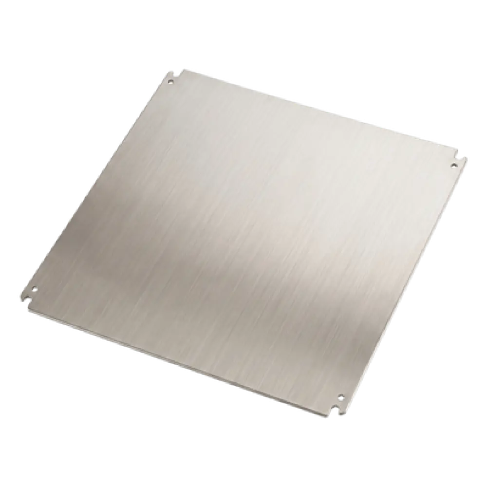 Gabinete Industrial IP66 / Acero Inoxidable 304L / 240x240x150 mm (9.4 x 9.4 x 5.9 in) / Doble Cerradura / Placa de Montaje 2 mm