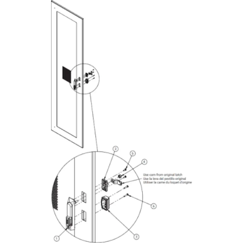 Chapa de Seguridad para Gabinete / Combinación de 3 Dígitos / Control Llave Maestra / Acero Texturizado Negro / 7.50 x 1.38 x 2.50 in