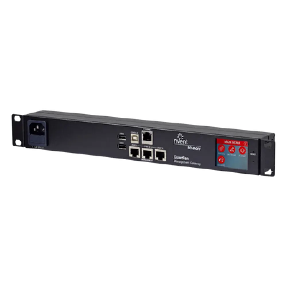 Gateway de Monitoreo Ambiental / 48 Sensores / 3 Puertos / 40 m (131.2 ft) por Puerto / 1U Rack / 1 GbE / LCD Táctil