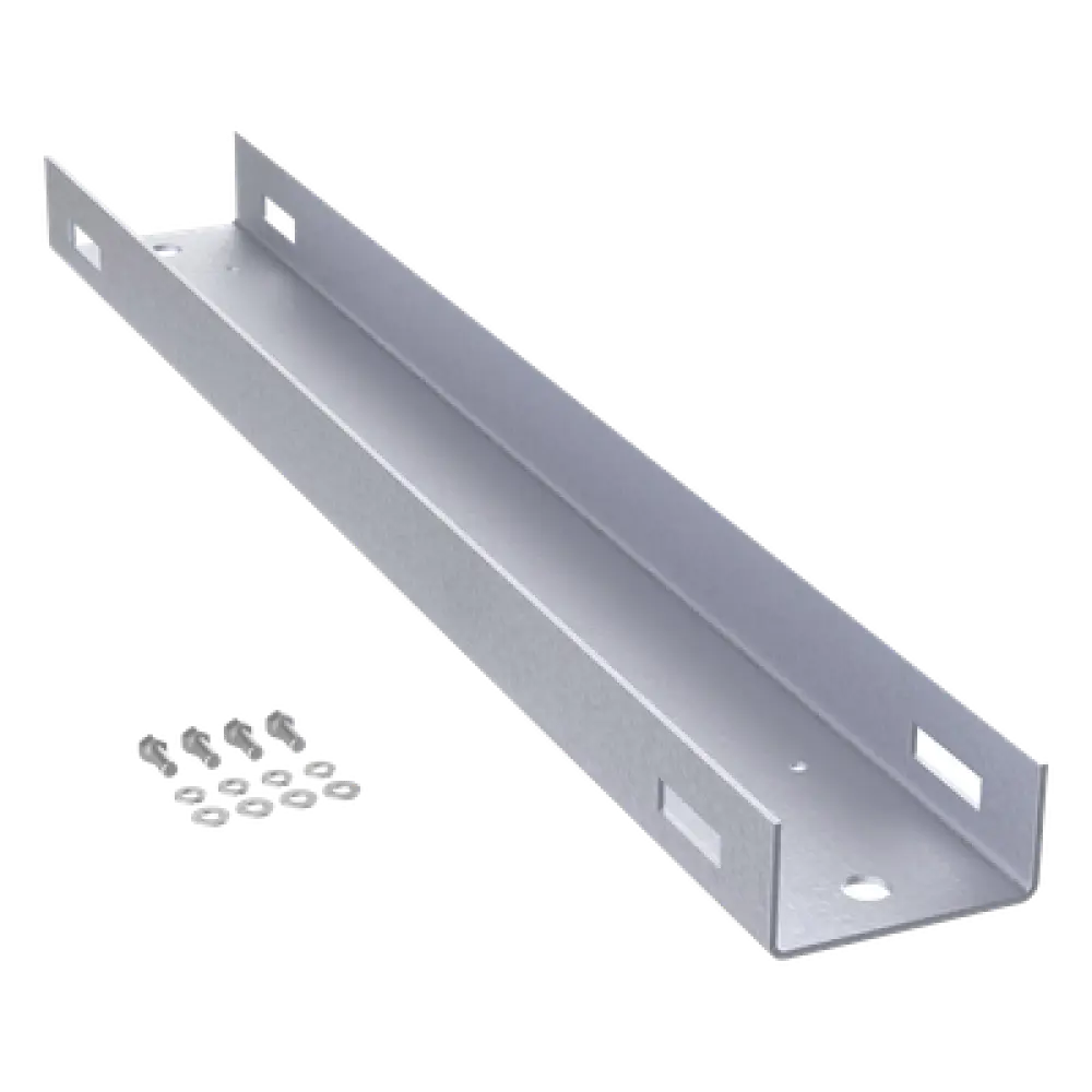 Montaje de Poste / Aluminio Anticorrosión / 1200 mm (3.94 ft) / 25 UR / Rack 19 in / Color Negro
