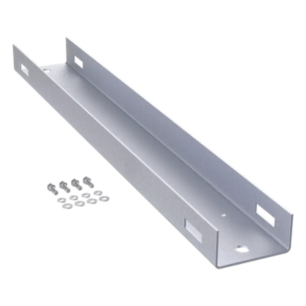 Montaje de Poste / 900 mm (18 UR) / Aluminio / RAL 9005 / 19 in / 2.95 ft de alto