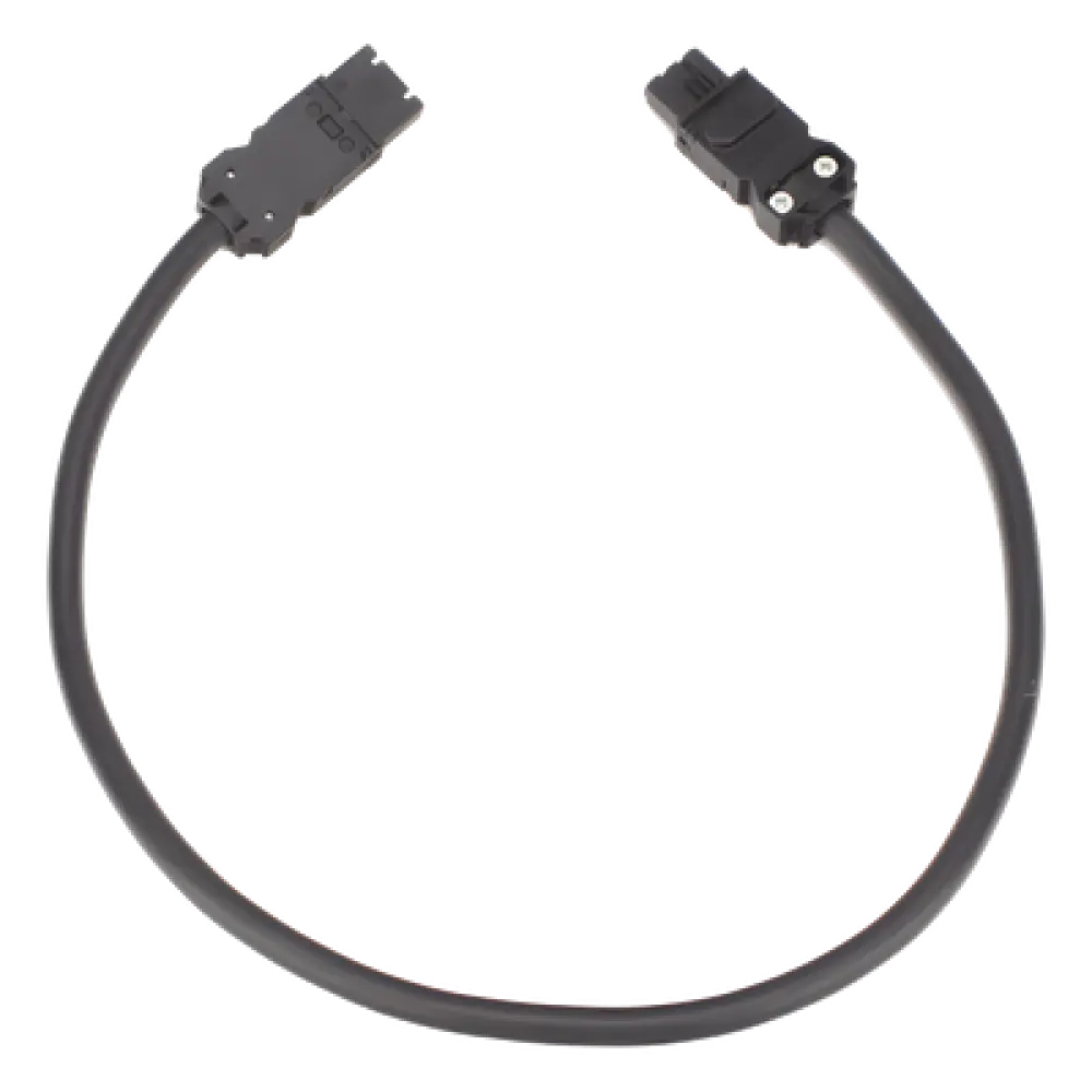 Cable de Unión para Lámparas LED / Conexión Daisy Chain hasta 4 Unidades / 60 cm / 3 Polos / Voltaje Universal 100-240V AC / Sistema Clic sin Herramientas