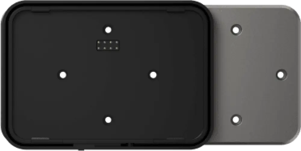 Adaptador de Montaje para Terminal POS / Compatibilidad VESA y Caja 86 mm / USB Alimentación y Datos / Liberación Rápida / Cerradura de Seguridad