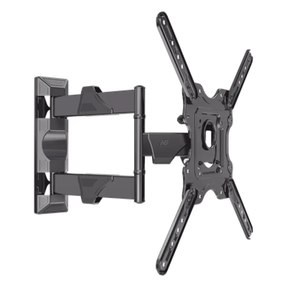 Soporte de Pared Articulado / Pantallas 32" a 55" / VESA 100x100 a 400x400 mm / Carga 27.2 kg (60 lbs) / Extensión 5 a 40 cm / Giro 180° / Inclinación +8° a -5°