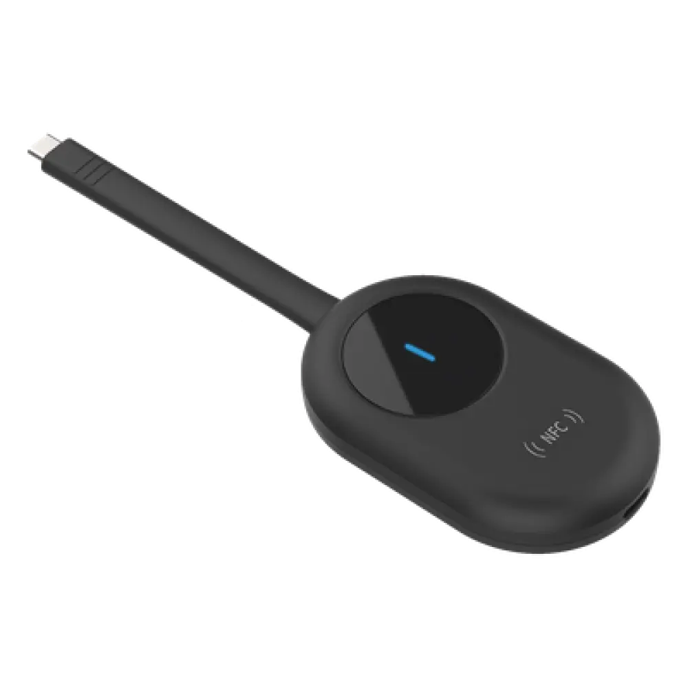 Dongle de Proyección Inalámbrica / 4K 60 Hz / USB-C con Adaptador USB-A / NFC / Wi-Fi Dual Band / Comunicación Bidireccional