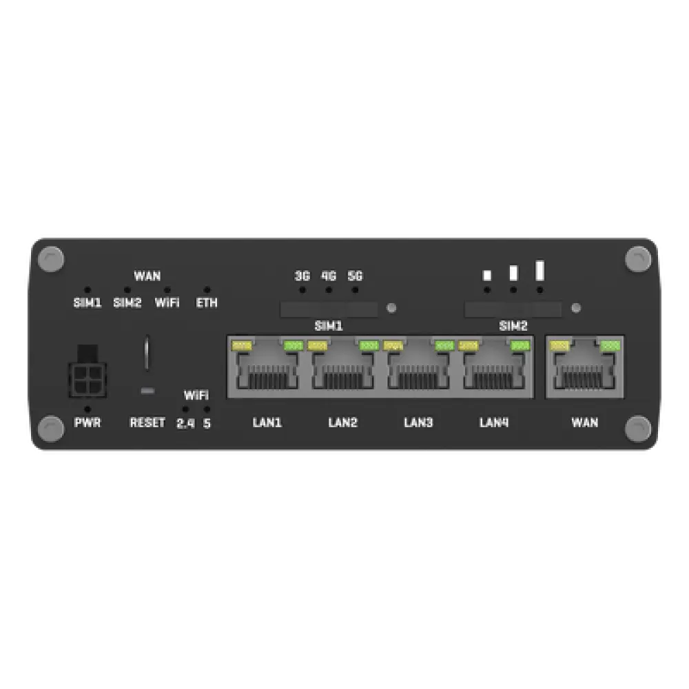 Router Industrial / 5G 3.3Gbps / Dual SIM / Wi-Fi 5 802.11ac Wave2 / 5x Gigabit Ethernet / -40°C a 75°C / 1.08 ft x 5.12 in x 4.33 in